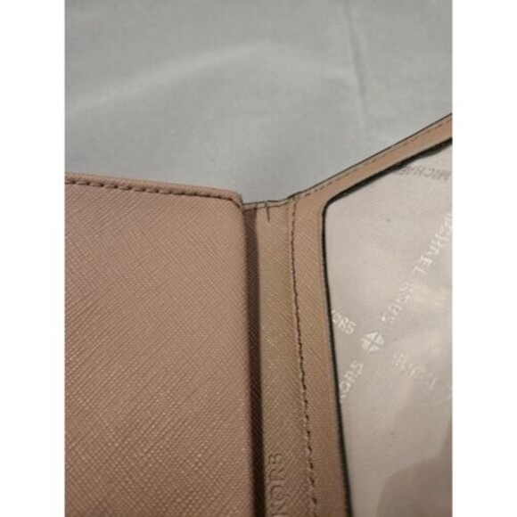 Michael Kors Double Zip Wallet Dusty Rose Blush New See Pics For Small Flaw - Picture 8 of 8